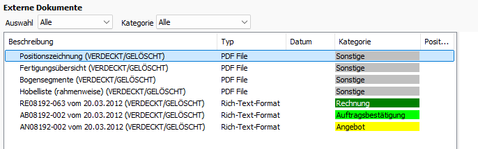 Externe Dokumente FenOffice