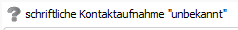 Schriftzug "schriftliche Kontaktaufnahme"