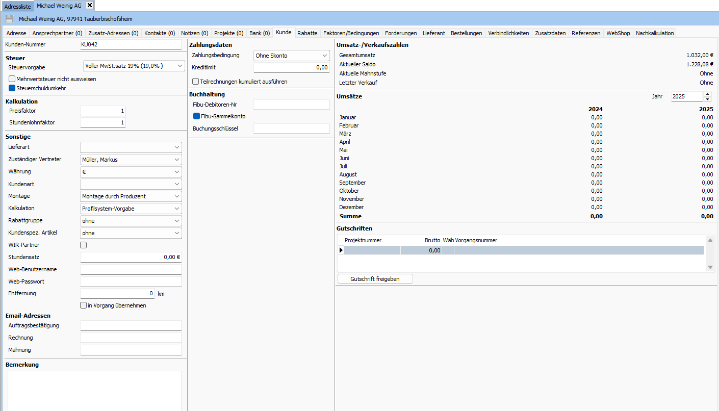 Register Kunde FenOffice