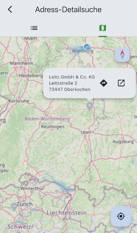 Adresse auf Karte