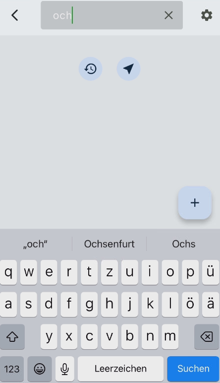 Adress-Suche mit Silbe